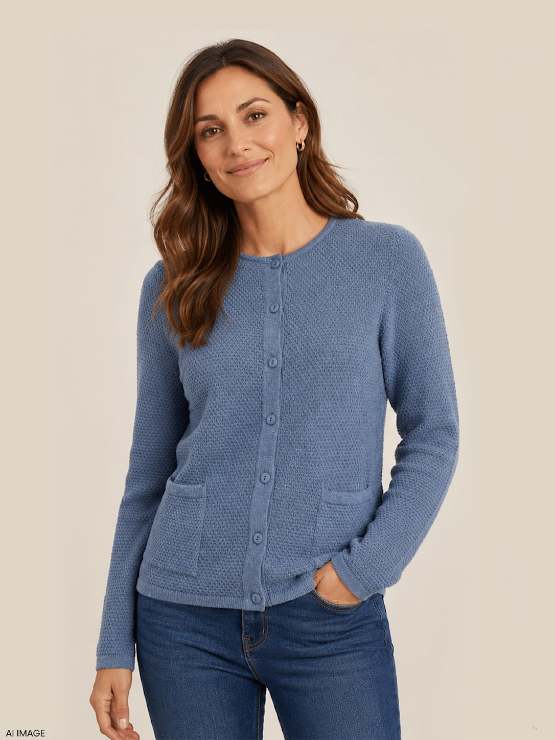 Skovhuus Kvinde Isabella Cardigan Blue Melange S