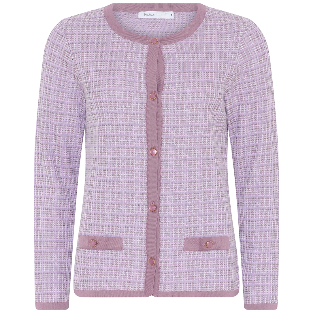 Skovhuus Kvinde Ternet Cardigan Valerian Lilac