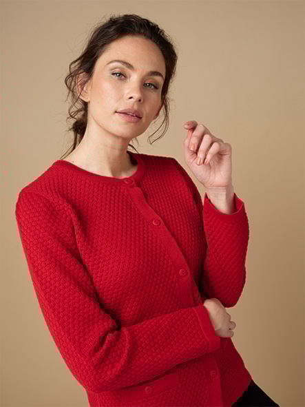 Skovhuus Kvinde Laura Cardigan Roccoco Red S