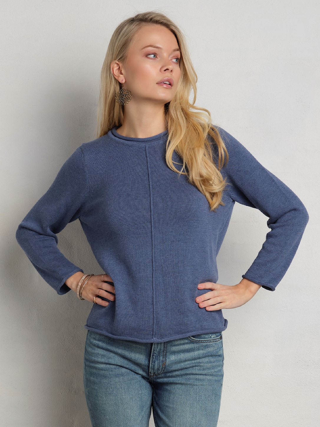 Skovhuus Kvinde Sophie Bluse Blue Melange L
