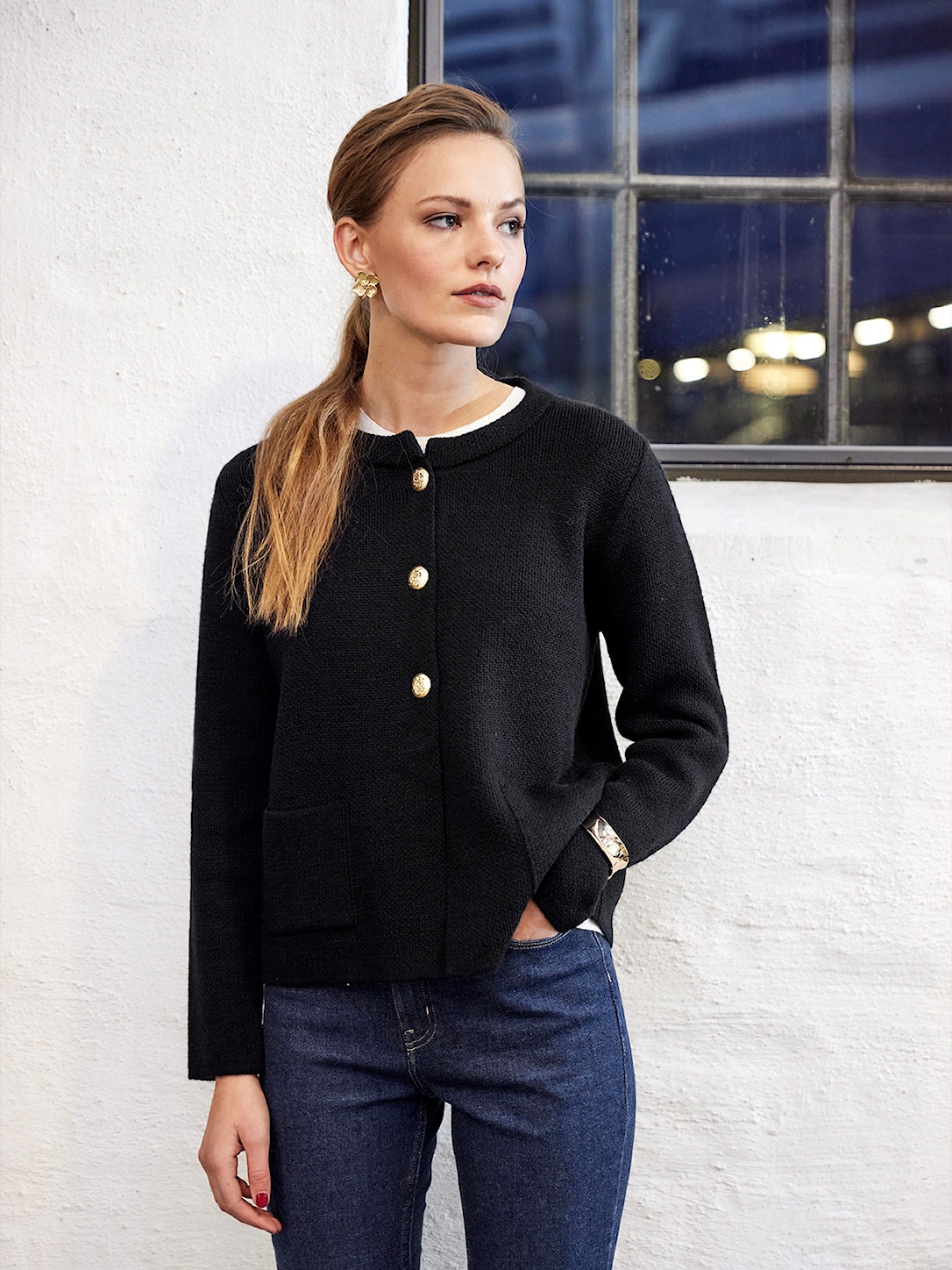 Skovhuus Kvinde Ebba Cardigan Marine Blue S