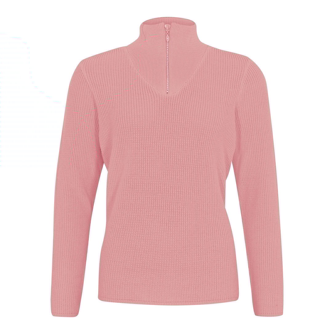 Skovhuus Kvinde Inge Turtelneck m. Glimmer Lynlås Geranium Pink S