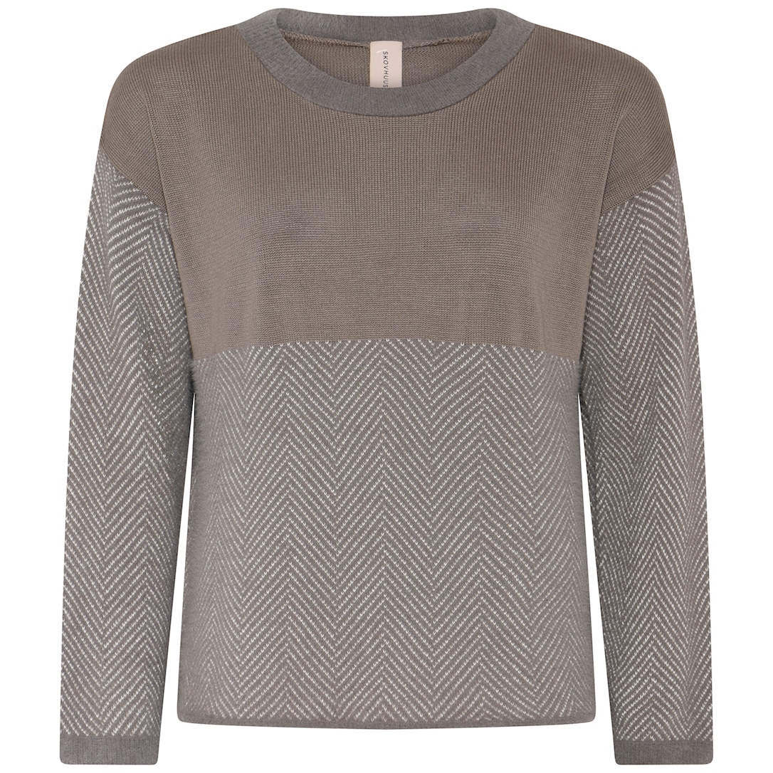 Skovhuus Kvinde Sandra Strikbluse Sandstone L