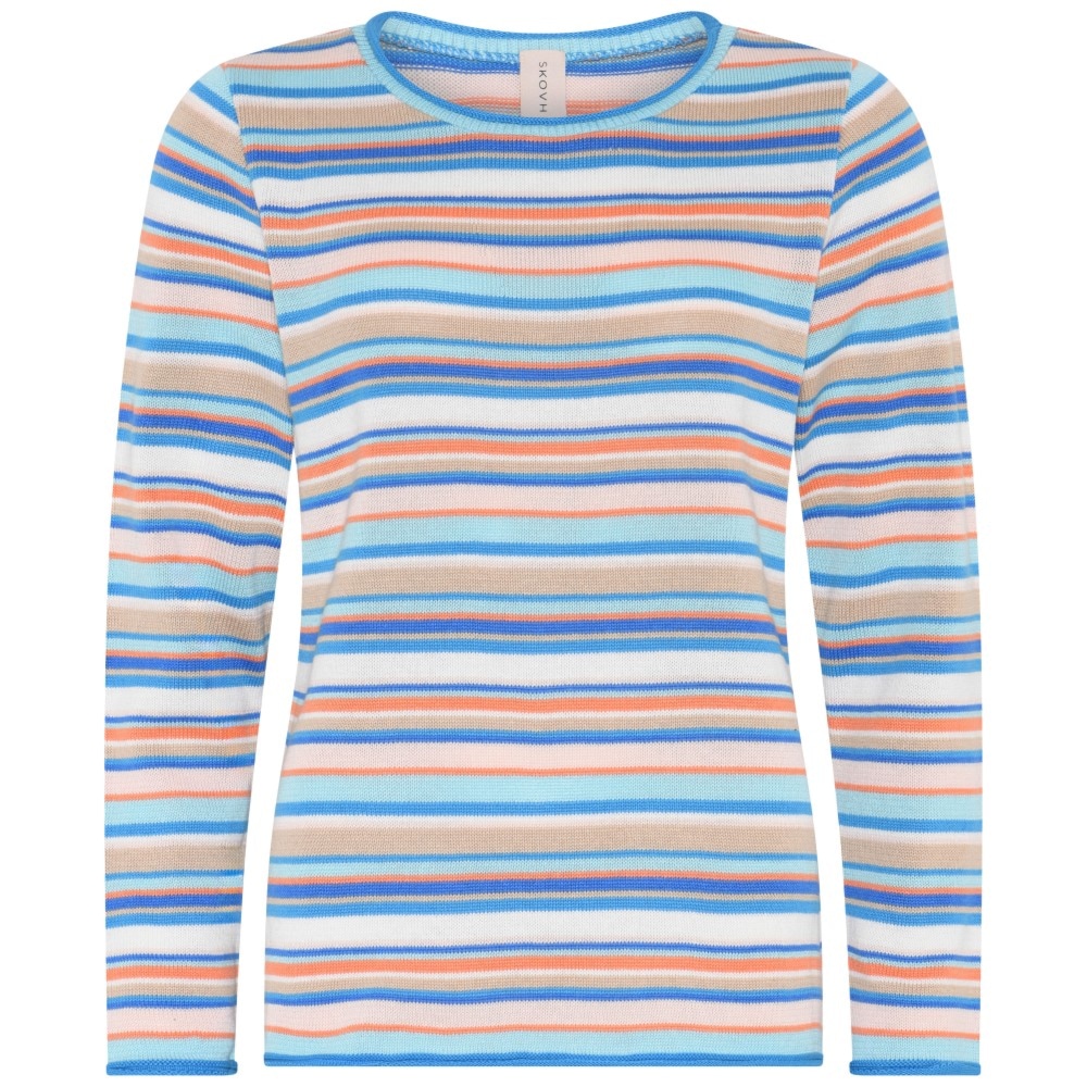 Skovhuus Kvinde Valborg Strikbluse Calypso Turquoise S