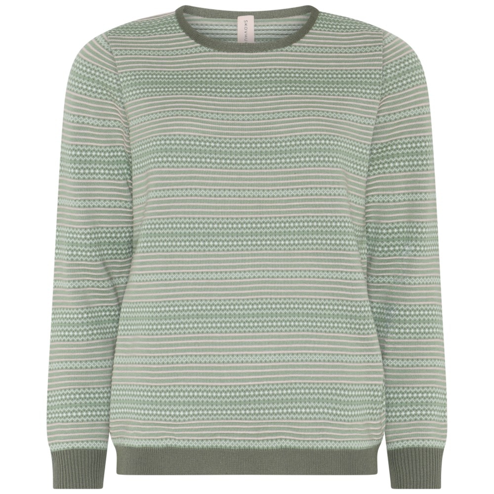 Skovhuus Kvinde Vera Strikbluse Myrtle Green S