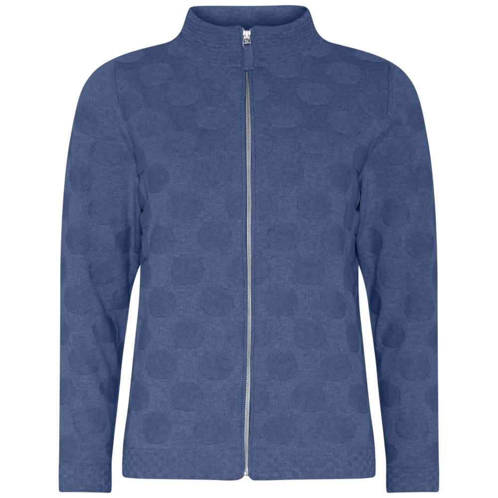 Skovhuus Kvinde Ellen Lynlås Cardigan Blue Melange S