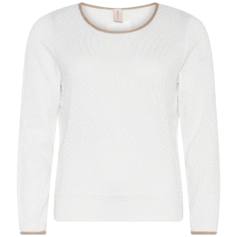 Skovhuus Kvinde Elva Bluse m. Glitter Detalje Off-white S