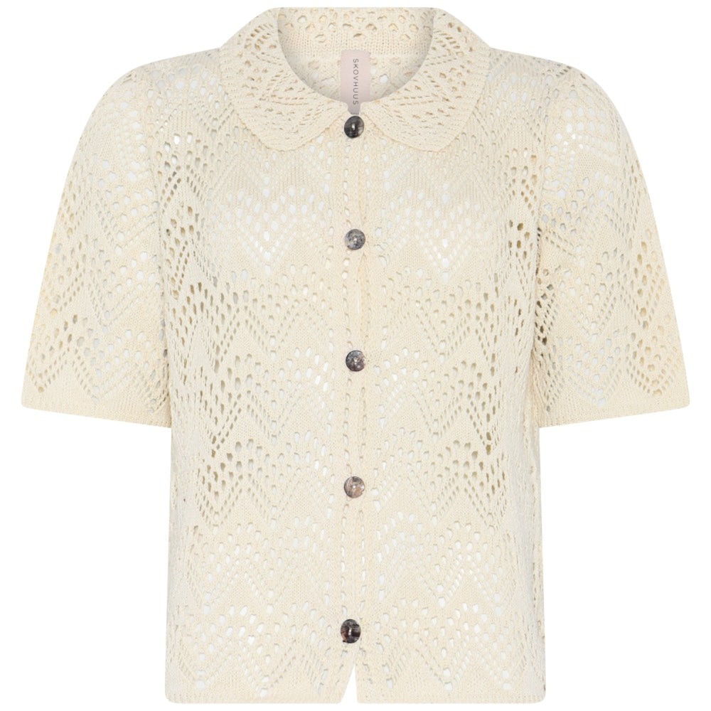 Skovhuus Kvinde Valmue Kortærmet Cardigan Cream S
