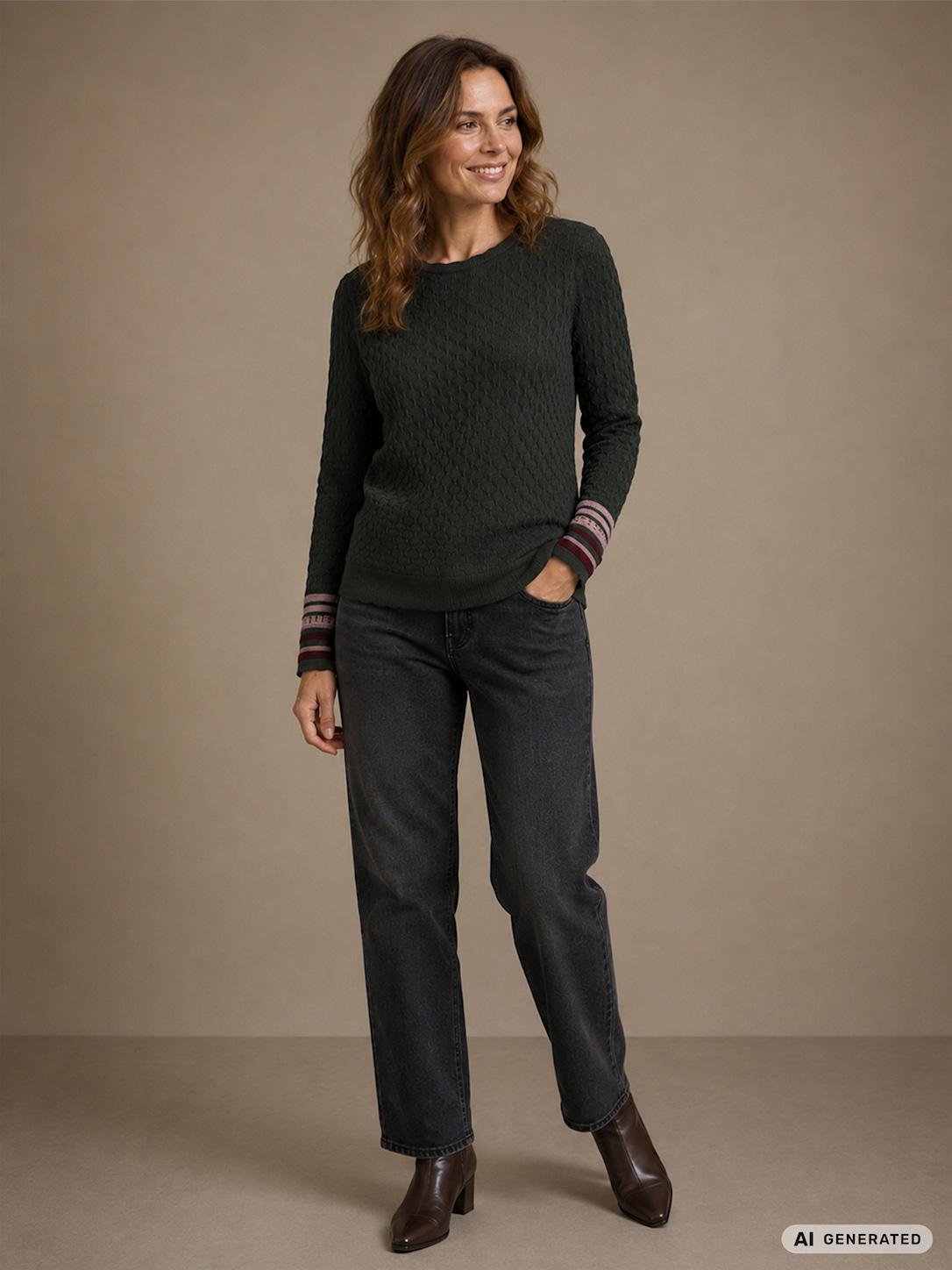 Skovhuus Kvinde Carita Strikbluse Agave Green XXXL