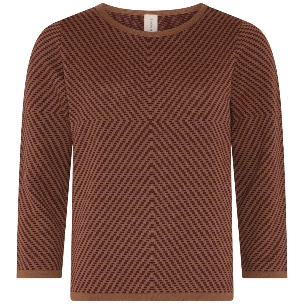 Skovhuus Kvinde Tine Bluse m. 3/4 Ærmer Toffee Brown XL