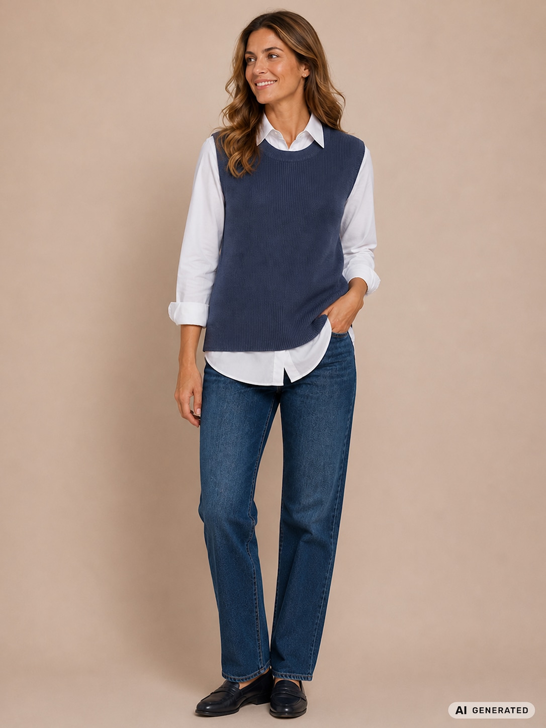 Skovhuus Kvinde Amelia Vest Nautical Blue S